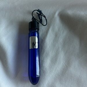 Vintage “Evening in Paris” cobalt blue purse size prism shape empty perfume vial